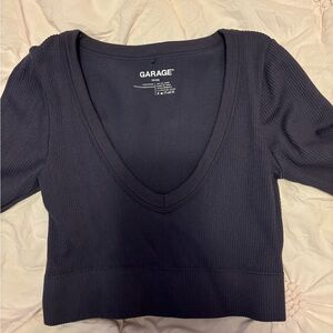 Indigo Garage cropped long sleeve